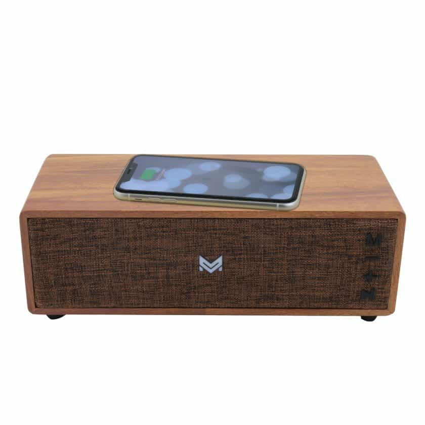 MARVIS Wireless Charger Bluetooth Speaker (Brown) - Image 4