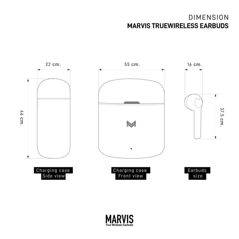 หูฟังไร้สาย MARVIS True Wireless Earbuds - Image 6