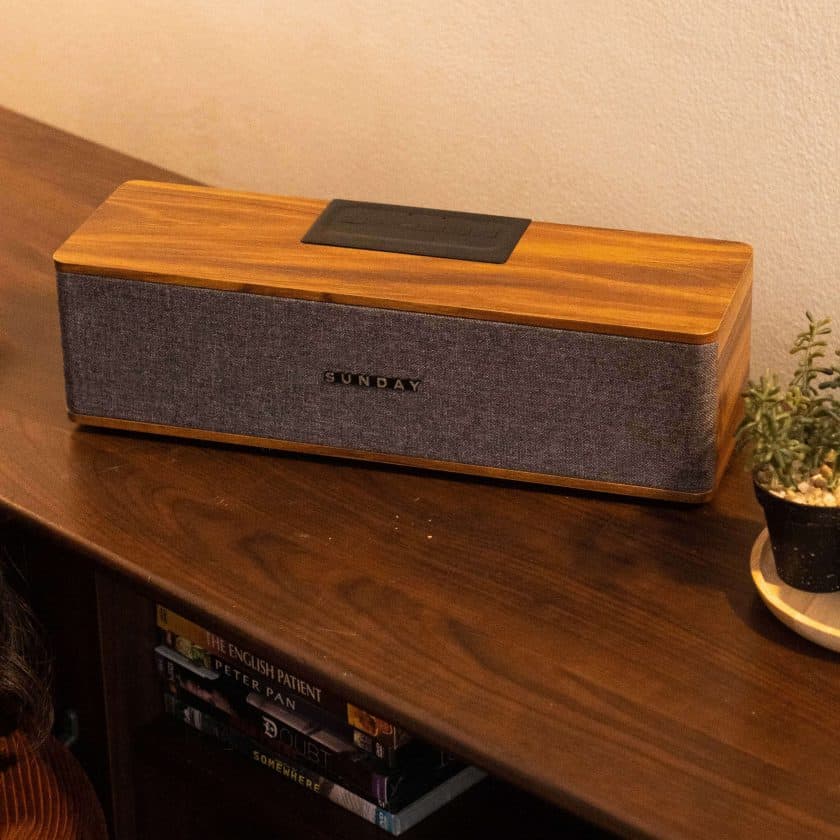 Sunday Wood Black Bluetooth Speaker - Image 2