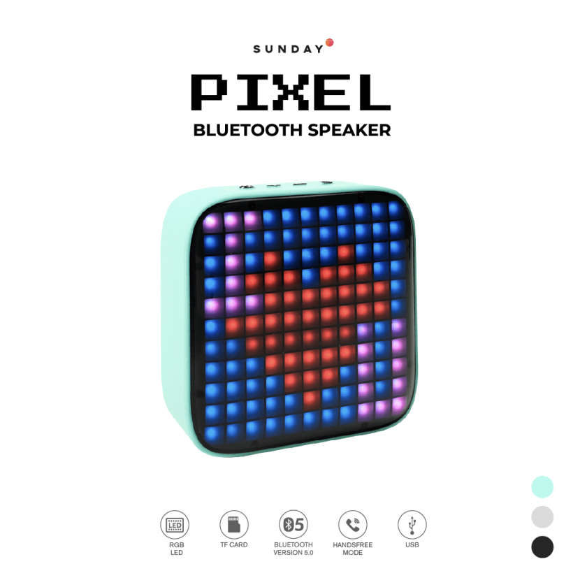 Sunday Pixel Bluetooth Speaker Green
