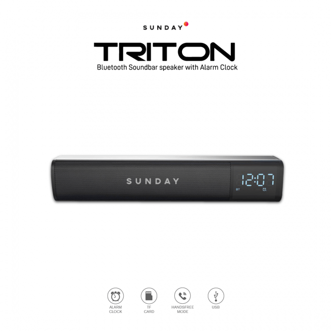 Triton Bluetooth Speaker with Alarm Clock